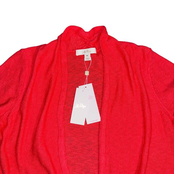 NWT‎ Lilly Pulitzer Faretta Cardigan - Mizner Red, Size XL - Picture 5 of 7